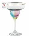 Vietri Rainbow Margarita Glass With $3 Credit In Multi