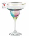 Vietri Rainbow Margarita Glass With $3 Credit In Multi