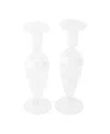 Vietri Drop 9.5" Candlesticks, Set Of 2 In White