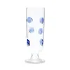 Vietri Drop Blue Champagne Glass In Blue