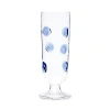Vietri Drop Blue Champagne Glass