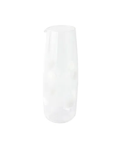 Vietri Drop Glass Pitcher In White