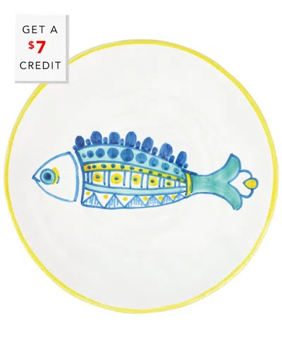 Vietri Elba's Fish Dotted Fin Salad Plate With $7 Credit