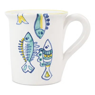 Vietri Elba's Fish Mug In White