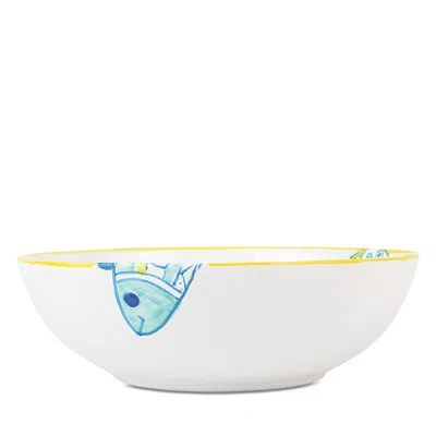 Vietri Elba's Fish Serving Bowl In White