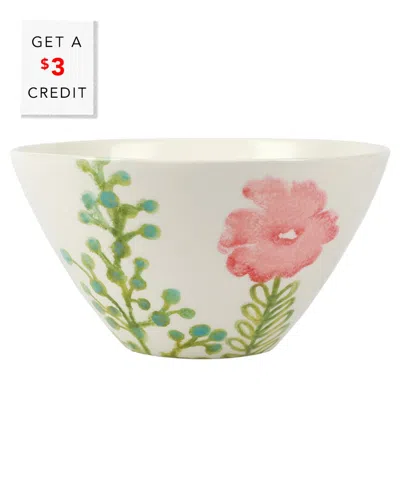 Vietri Fiori Di Campo Rose Cereal Bowl With $3 Credit In Multi