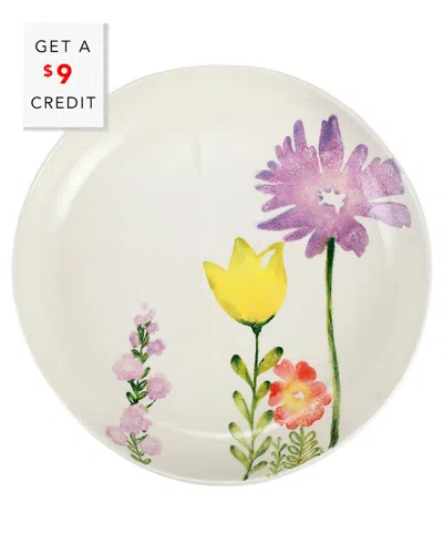 Vietri Fiori Di Campo Round Shallow Bowl With $15 Credit In Multi