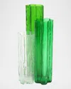 Vietri Flora Glass Vase In Green