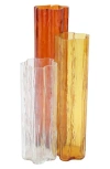 Vietri Flora Triple Glass Vase In Multi