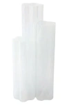 Vietri Flora Triple Glass Vase In Transparent