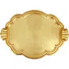 Vietri Florentine Large Wood Tray In Gold