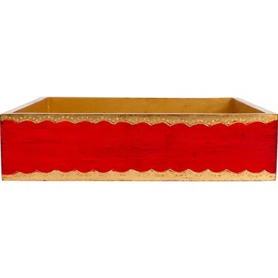 Vietri Florentine Wood Napkin Holder In Red