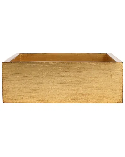 Vietri Florentine Wooden Accessories Gold Cocktail Napkin Holder With $7  Credit