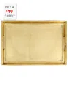Vietri Florentine Wooden Accessories Large Rectangular Tray In Gold
