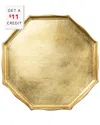 Vietri Florentine Wooden Octagonal Tray In Gold