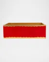 Vietri Florentine Wooden Accessories Guest Towel Holder In Red/gold