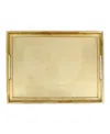 Vietri Florentine Wooden Accessories Large Rectangular Tray In Gold