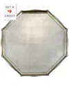 Vietri Florentine Wooden Accessories Platinum Octagonal Tray With $9 Credit In Platinum