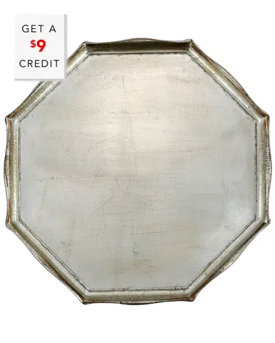 Vietri Florentine Wooden Accessories Platinum Octagonal Tray With $9 Credit