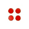 Vietri Florentine Wooden Accessories Red & Gold Coasters - Set Of 4