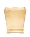 Vietri Florentine Wooden Waste Basket In Gold