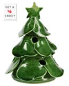 Vietri Foresta Green Mini Scalloped Tree  With $6 Credit In Green