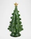 Vietri Foresta Medium Tree With Gold Star In Green