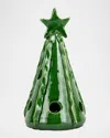 Vietri Foresta Mini Ribbon Tree Christmas Decor In Green
