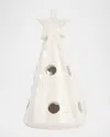 Vietri Foresta Mini Ribbon Tree Christmas Decor In White