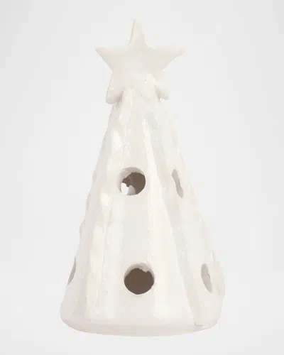 Vietri Foresta Mini Ribbon Tree Christmas Decor In White