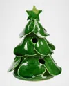 Vietri Foresta Mini Scalloped Tree Christmas Decor In Green