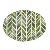 Vietri Foresta Primavera Geometric Medium Oval Platter In Green