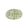 Vietri Foresta Primavera Leaves Small Oval Platter In Green