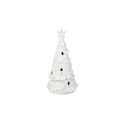 Vietri Foresta White Small Flocked Tree With Star