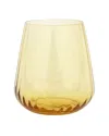 Vietri Francesca Double Old Fashioned Glass In Yellow