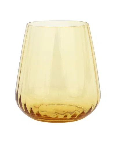 VIETRI VIETRI FRANCESCA AMBER DOUBLE OLD FASHIONED  WITH $4 CREDIT