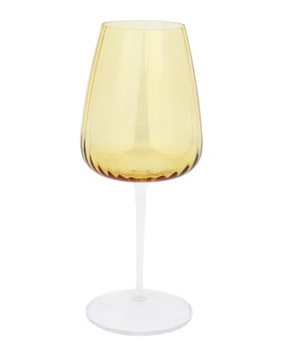 VIETRI VIETRI FRANCESCA AMBER WINE GLASS  WITH $6 CREDIT