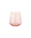 Vietri Francesca Double Old Fashioned Glass In Pink