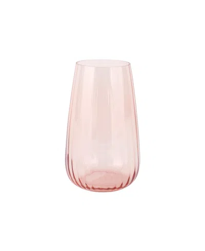 VIETRI FRANCESCA BLUSH HIGH BALL GLASS
