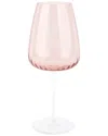 Vietri Francesca Wine Glass In Pink