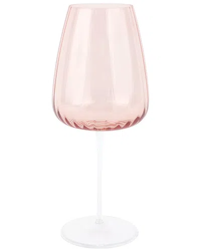 VIETRI VIETRI FRANCESCA BLUSH WINE GLASS  WITH $6 CREDIT
