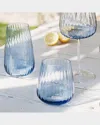 Vietri Francesca Double Old Fashioned Glass, 16 Oz. In Blue