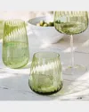 Vietri Francesca Double Old Fashioned Glass, 16 Oz. In Green