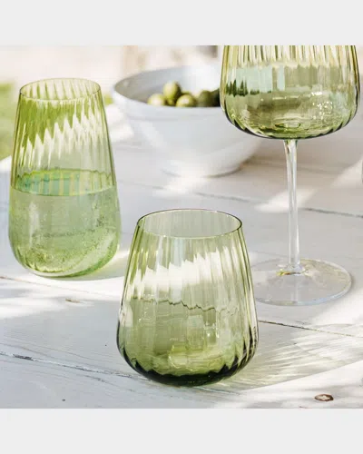 Vietri Francesca Double Old Fashioned Glass, 16 Oz. In Green