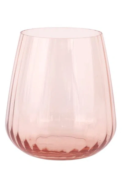 Vietri Francesca Double Old Fashioned Glass In Pink