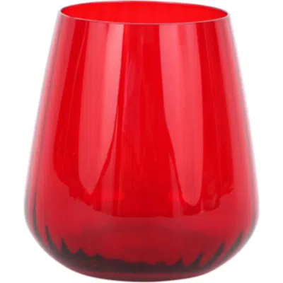 Vietri Francesca Double Old Fashioned Glass In Red