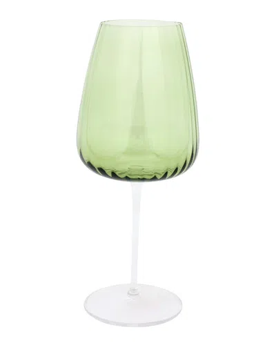 VIETRI VIETRI FRANCESCA GREEN WATER GLASS  WITH $6 CREDIT