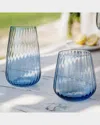 Vietri Francesca High Ball Glass, 20 Oz. In Blue