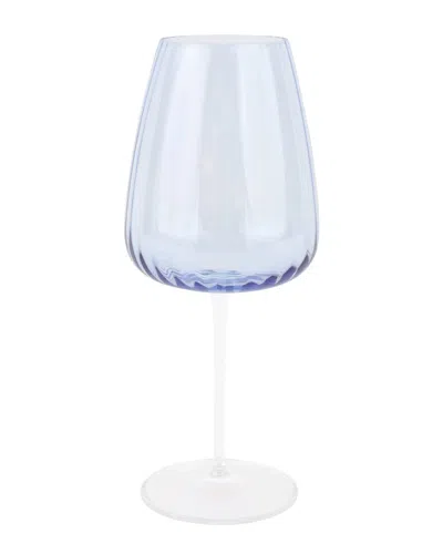 VIETRI VIETRI FRANCESCA LIGHT BLUE WINE GLASS  WITH $6 CREDIT