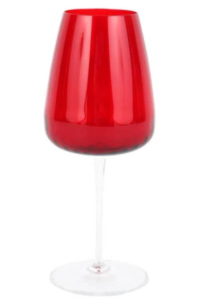 Vietri Francesca Wine Glass In Red